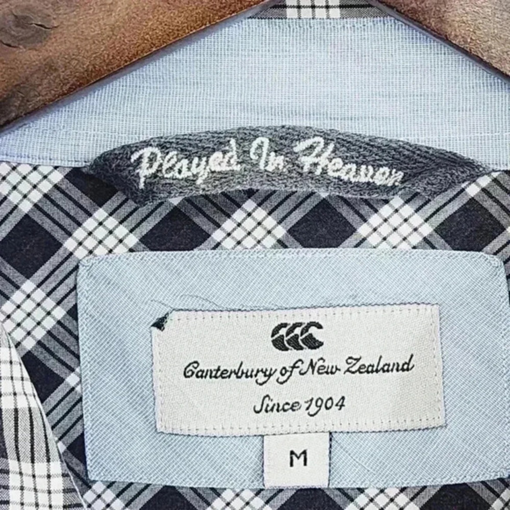 💥   of New Zealand Played in Heaven Button down Long sleeve Dress shirt M - Picture 3 of 6
